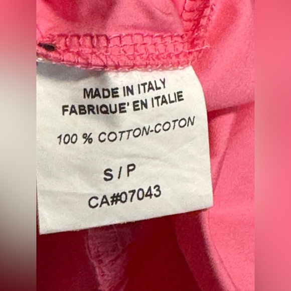 Chepe Ansaldo Made In Italy Cotton Pink Bright Dress Size Small - Picture 7 of 7